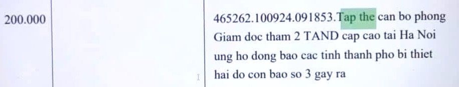 TAND cấp cao tại Hà Nội khẳng định không có đơn vị nào chuyển khoản từ thiện 200 nghìn đồng - ảnh 2