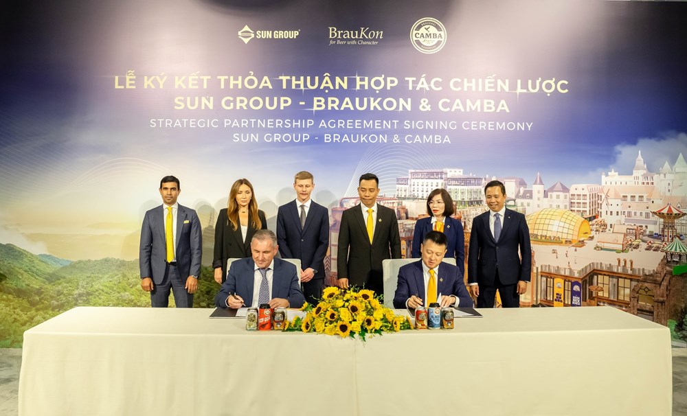 Sun Group hợp tác chiến lược với BrauKon & Camba phát triển thương hiệu bia Sun KraftBeer - ảnh 1