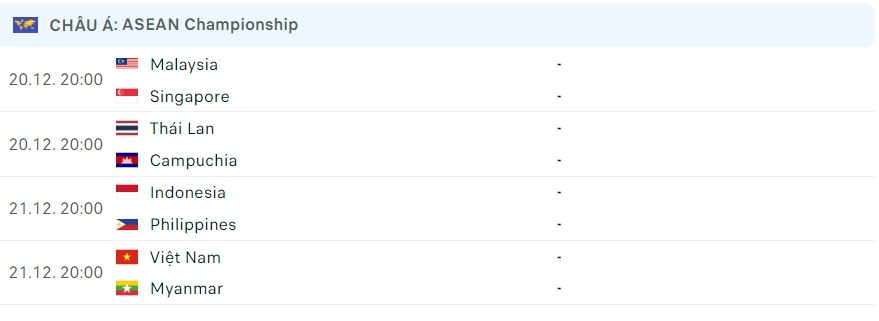 Lịch thi đấu lượt trận thứ năm vòng bảng ASEAN Cup 2024 - ảnh 2