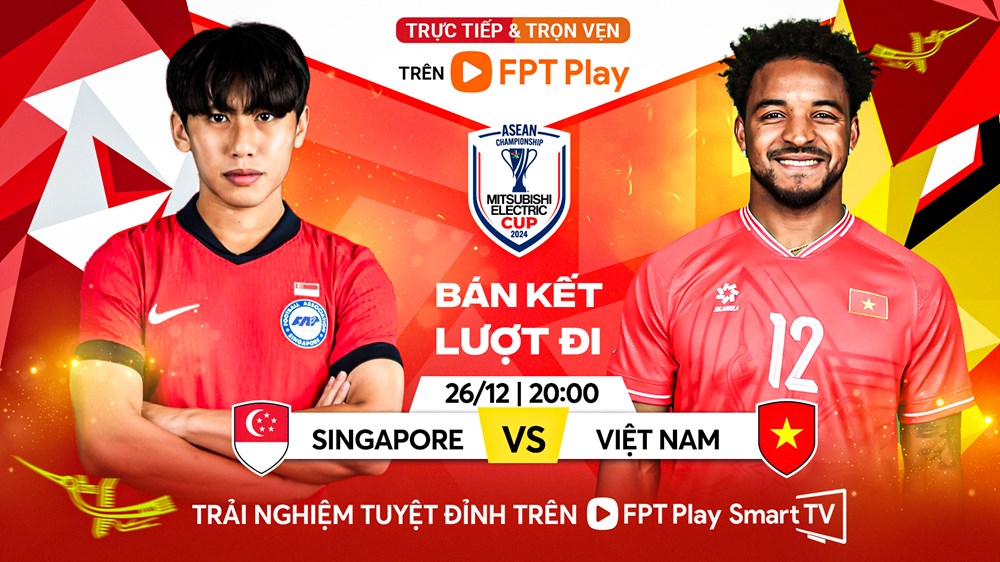 Link xem trực tiếp trận đấu bóng đá Singapore vs Việt Nam, bán kết lượt đi ASEAN Cup 2024 - ảnh 1