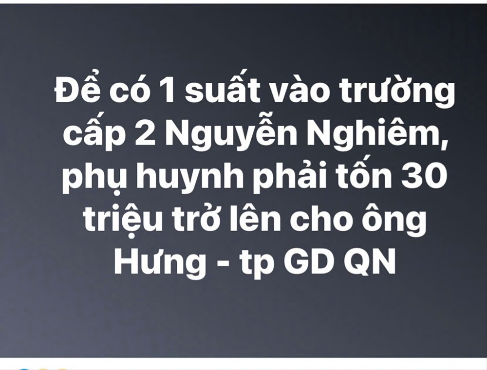  Bị tung tin nhận 30 triệu đồng vào trường điểm, Trưởng phòng GD&ĐT đề nghị Công an vào cuộc - ảnh 1