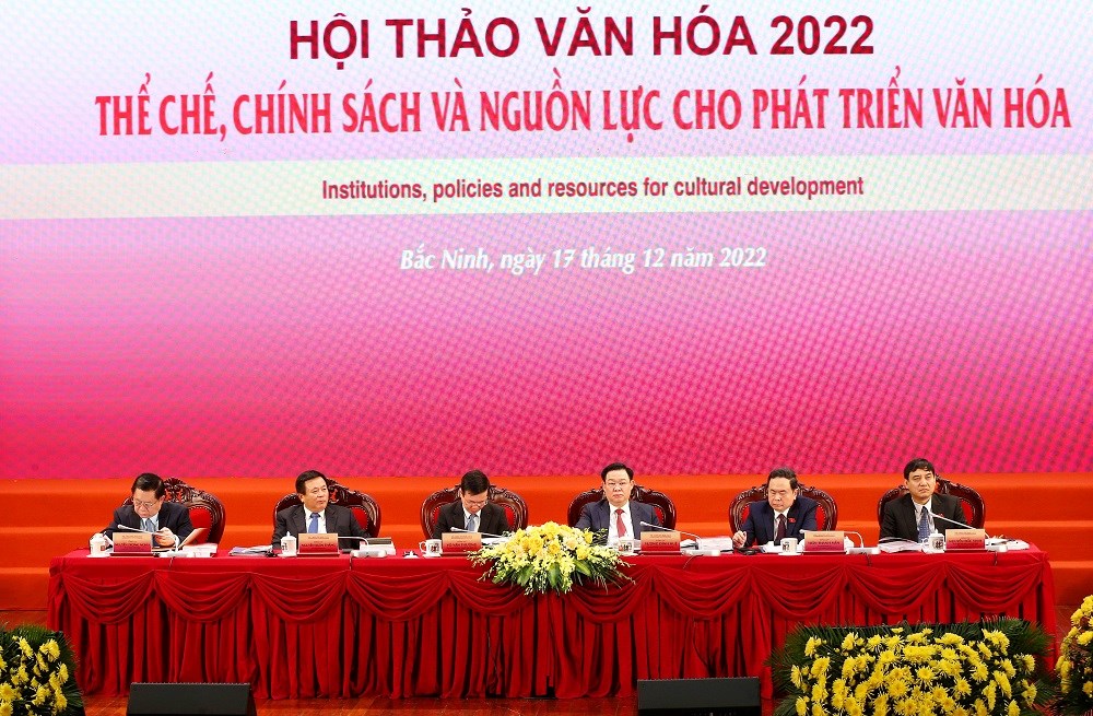 Khai mạc Hội thảo Văn hoá năm 2022: Hoàn thiện thể chế, chính sách, khơi dậy khát vọng phát triển đất nước phồn vinh, hạnh phúc - ảnh 9