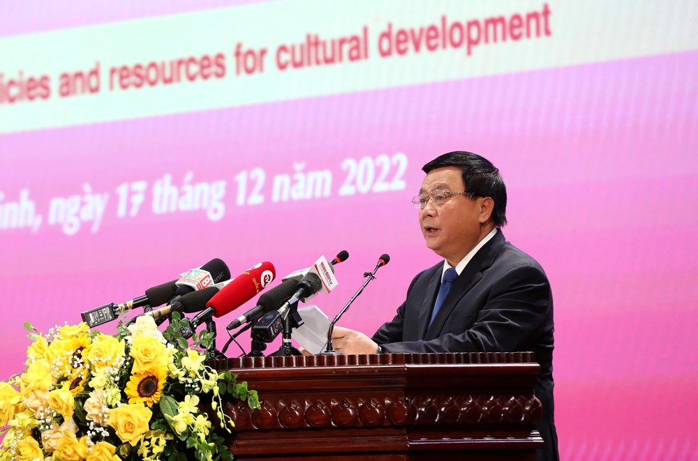 Khai mạc Hội thảo Văn hoá năm 2022: Hoàn thiện thể chế, chính sách, khơi dậy khát vọng phát triển đất nước phồn vinh, hạnh phúc - ảnh 7