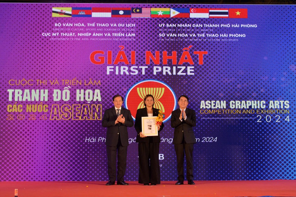 Trao 16 giải thưởng tại Cuộc thi Tranh Đồ họa các nước ASEAN 2024 - ảnh 3