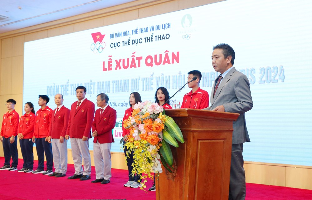 Lễ xuất quân Đoàn Thể thao Việt Nam dự Olympic Paris 2024 - ảnh 4