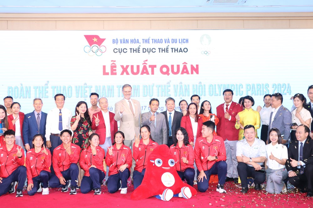 Lễ xuất quân Đoàn Thể thao Việt Nam dự Olympic Paris 2024 - ảnh 7