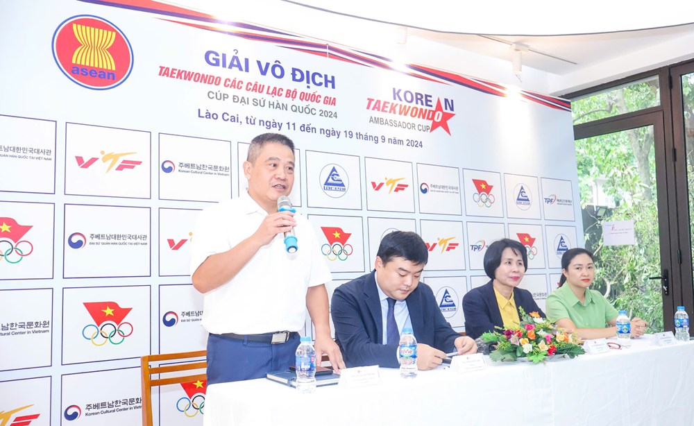 1.000 HLV, VĐV dự Giải vô địch Taekwondo các CLB quốc gia Cúp Đại sứ Hàn Quốc 2024