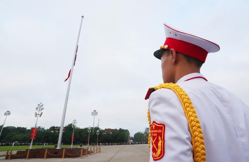 Lễ thượng cờ rủ Quốc tang Tổng Bí thư Nguyễn Phú Trọng