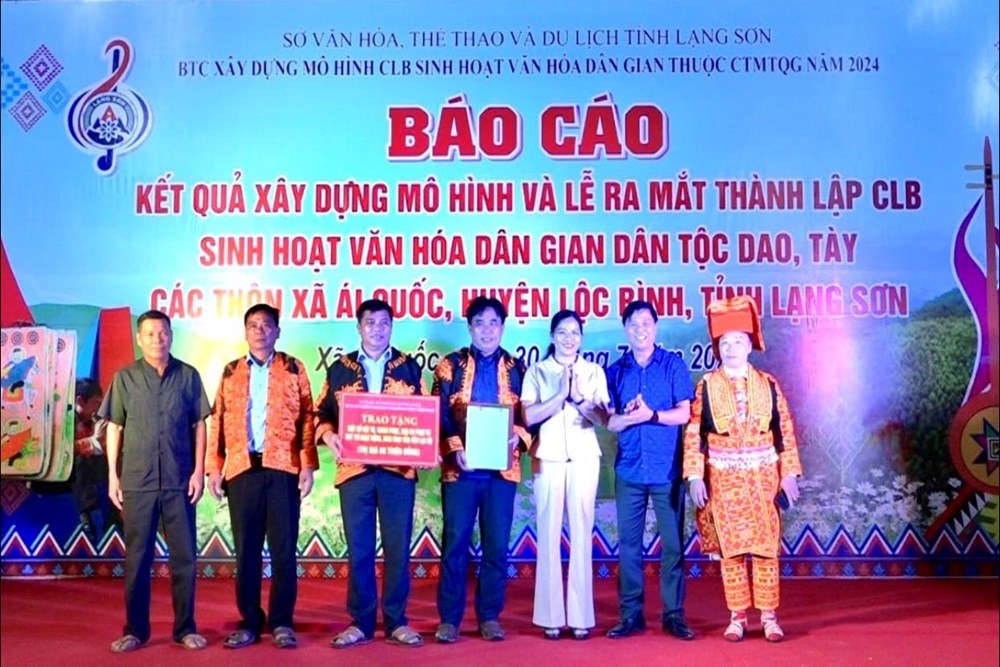 Ra mắt CLB sinh hoạt văn hóa dân gian, dân tộc Dao, Tày ở Lộc Bình - ảnh 1