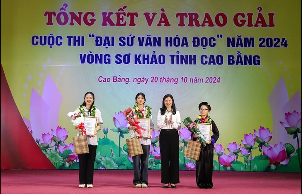 Trao giải vòng sơ khảo Cuộc thi Đại sứ Văn hóa đọc Cao Bằng năm 2024 - ảnh 1