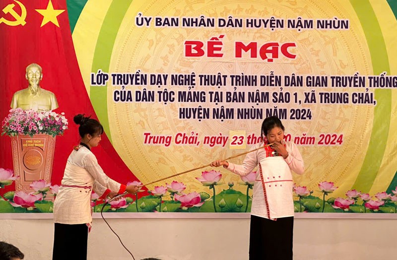 Lưu giữ nghệ thuật trình diễn dân gian dân tộc Mảng ở Nậm Nhùn  - ảnh 3