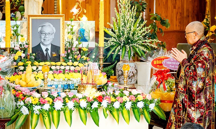 Lễ Kỳ siêu, dâng hương tưởng niệm Tổng Bí thư Nguyễn Phú Trọng - ảnh 1