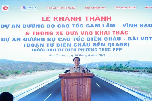 Thủ tướng phát lệnh đưa vào khai thác cao tốc Cam Lâm - Vĩnh Hảo và Diễn Châu - Bãi Vọt - ảnh 1
