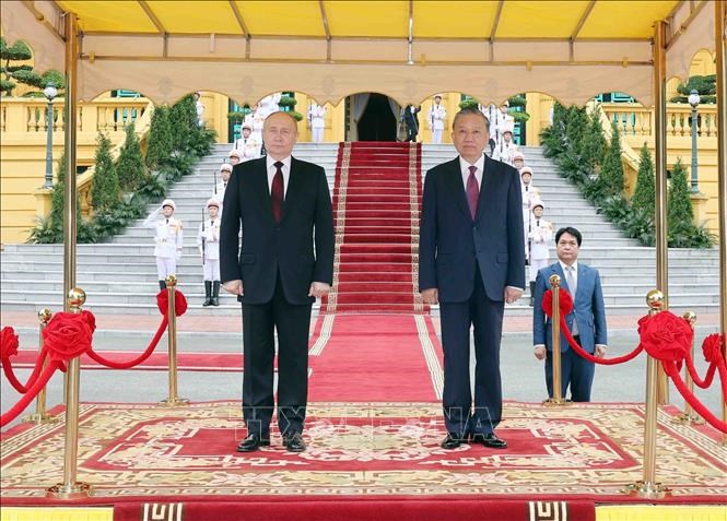 Chủ tịch nước Tô Lâm chủ trì lễ đón chính thức Tổng thống Liên bang Nga  - ảnh 2