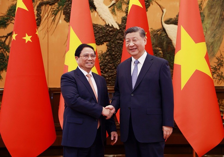 Thủ tướng Phạm Minh Chính hội kiến Tổng Bí thư, Chủ tịch nước Trung Quốc Tập Cận Bình - ảnh 1