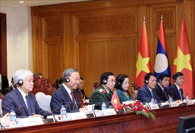 Chủ tịch nước Tô Lâm hội đàm với Tổng Bí thư, Chủ tịch nước CHDCND Lào Thongloun Sisoulith - ảnh 3