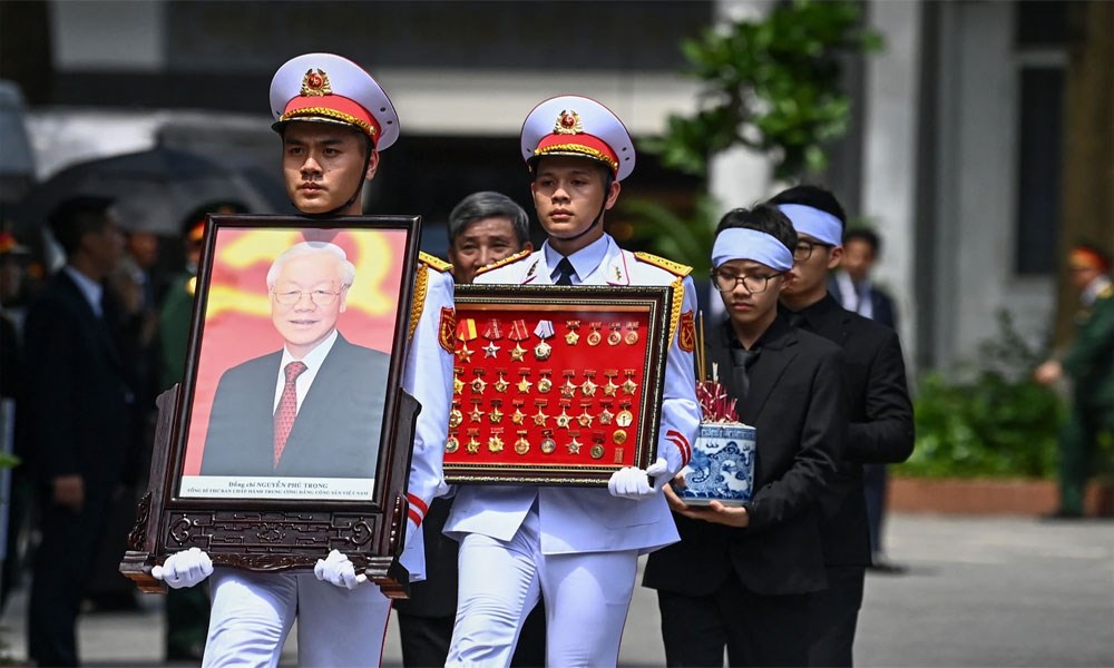 Truyền thông quốc tế đưa tin đậm nét Lễ Quốc tang Tổng Bí thư Nguyễn Phú Trọng - ảnh 1
