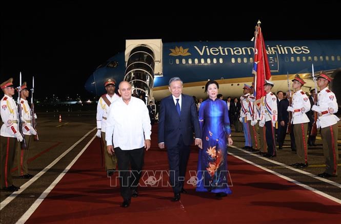 Tổng Bí thư, Chủ tịch nước Tô Lâm đến La Habana, bắt đầu thăm cấp Nhà nước Cộng hòa Cuba - ảnh 1