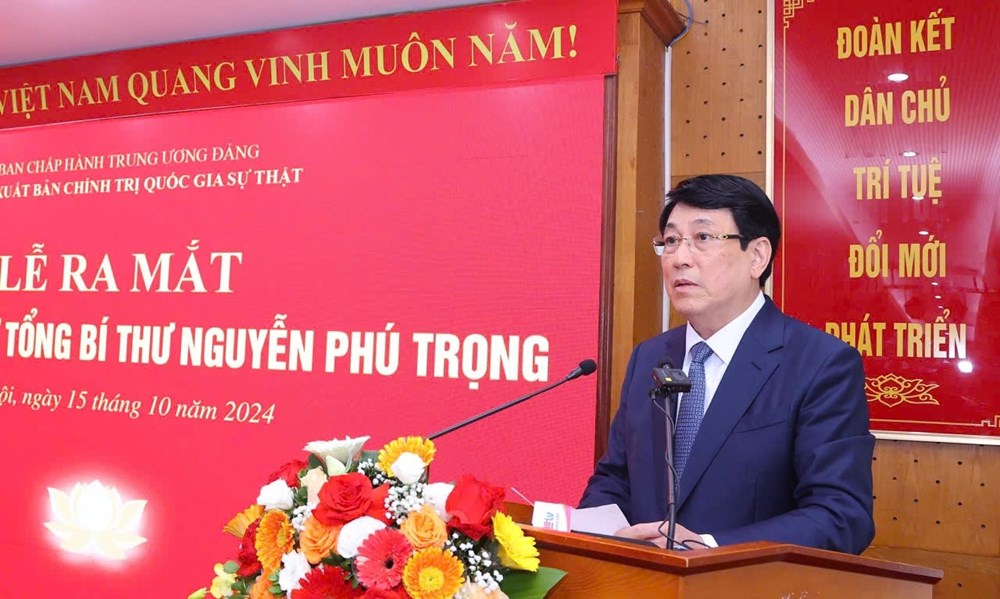 Phát biểu của Đại tướng Lương Cường, Uỷ viên Bộ Chính trị, Thường trực Ban Bí thư tại Lễ ra mắt Tủ sách điện tử Tổng Bí thư Nguyễn Phú Trọng - ảnh 1