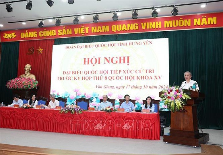 Tổng Bí thư, Chủ tịch nước Tô Lâm tiếp xúc cử tri Hưng Yên - ảnh 3