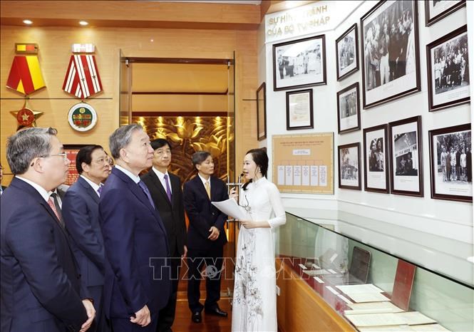 Tổng Bí thư Tô Lâm làm việc với Ban Cán sự Đảng Bộ Tư pháp - ảnh 3