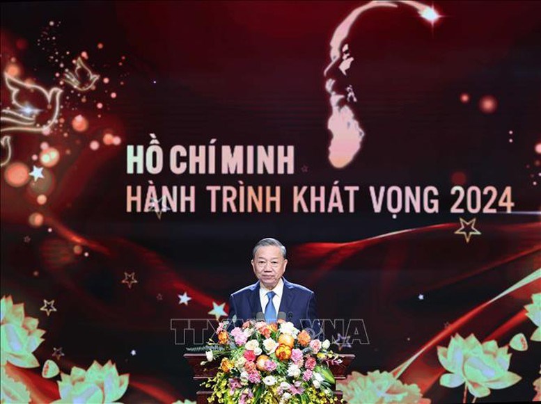 Tổng Bí thư Tô Lâm dự Chương trình 'Hồ Chí Minh-Hành trình khát vọng 2024' - ảnh 2