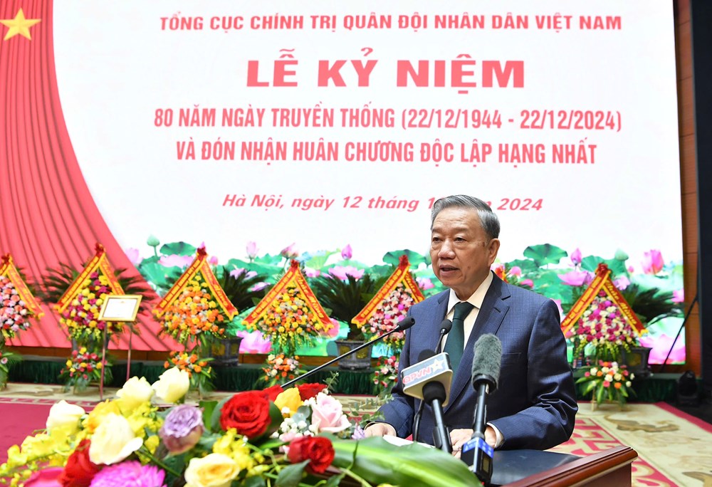 Tổng Bí thư Tô Lâm dự Lễ kỷ niệm 80 năm Ngày truyền thống Tổng cục Chính trị QĐND Việt Nam - ảnh 5