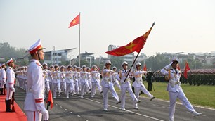 Hợp luyện các lực lượng diễu binh, diễu hành kỷ niệm 70 năm Chiến thắng Điện Biên Phủ